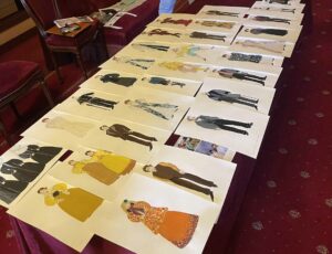Dessins des costumes du spectacle Sarah Bernhardt